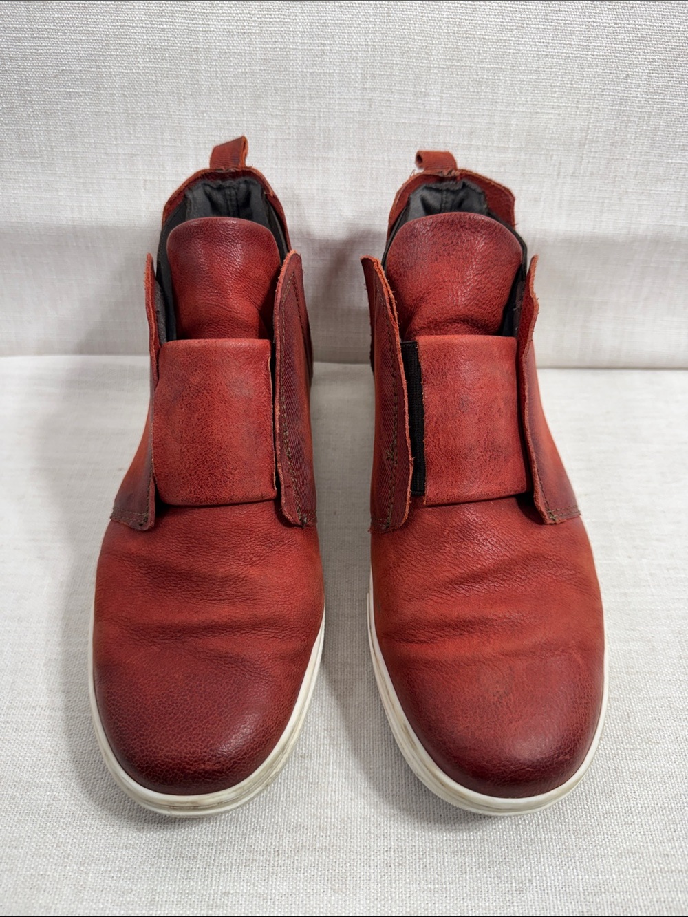 Miz Mooz Red Leather Slip-On Loafers